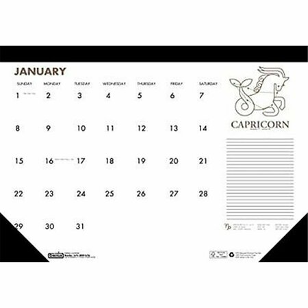 COMPASION 22 x 17 in. House of Doolittle Zodiac Monthly Desk Pad Calendar CO3752584